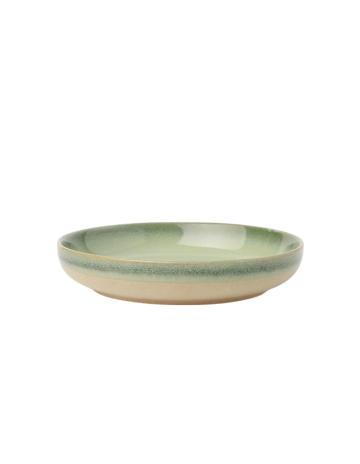 Chadwick Wiped Edge Shallow Bowl Small - Olive
