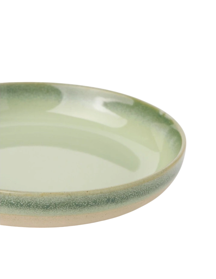 Chadwick Wiped Edge Shallow Bowl Small - Olive