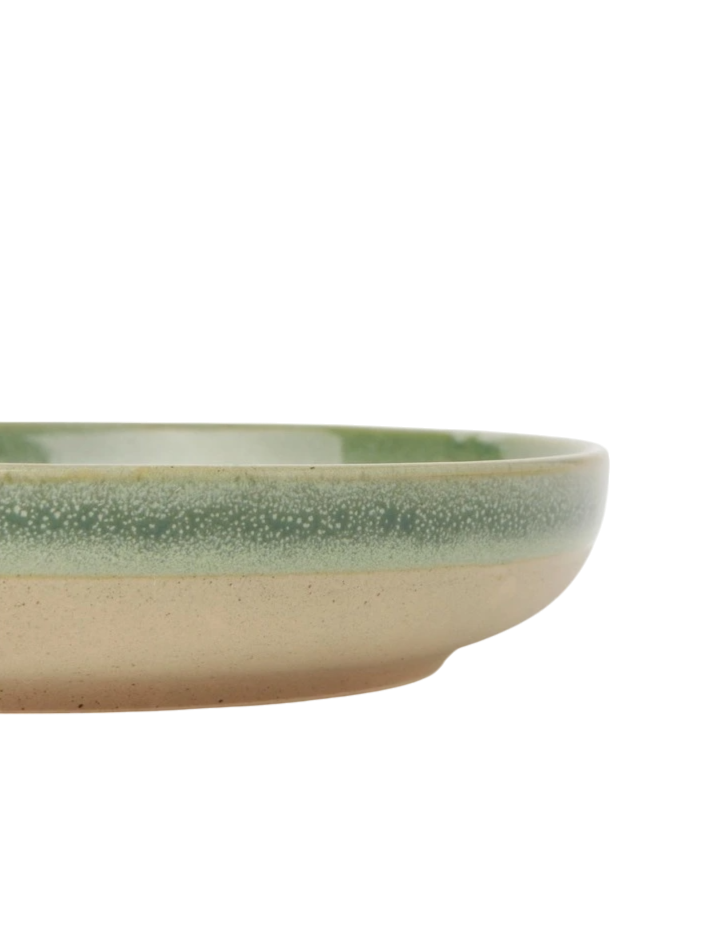 Chadwick Wiped Edge Shallow Bowl Small - Olive