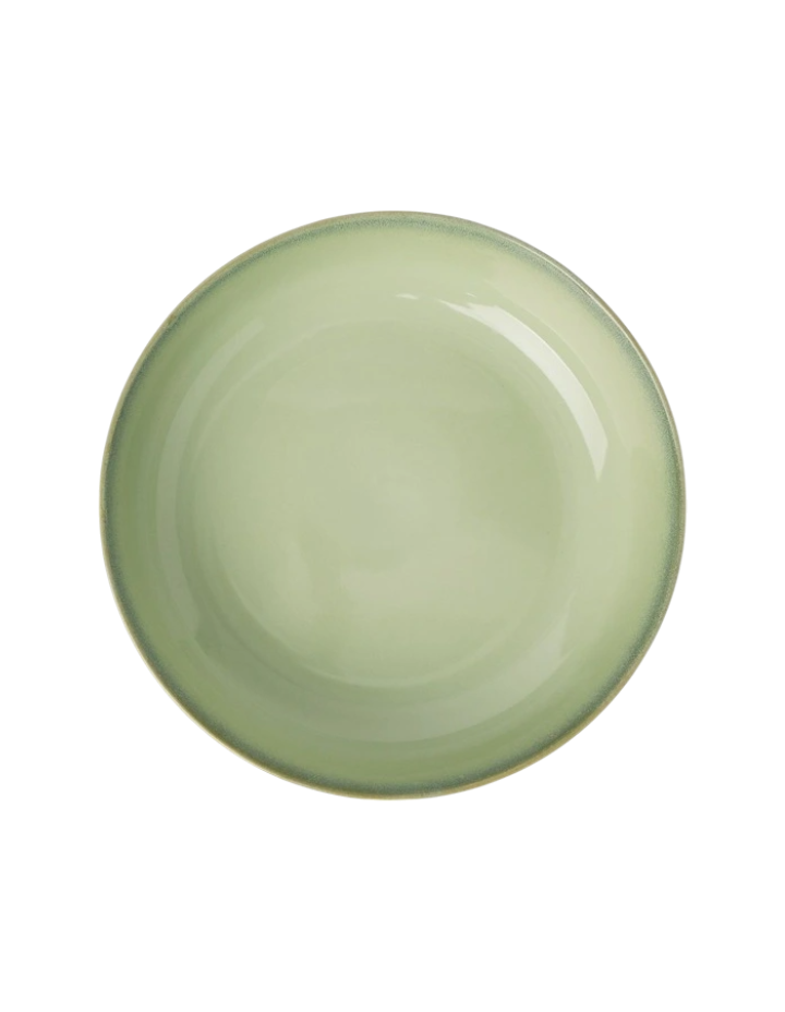 Chadwick Wiped Edge Shallow Bowl Large - Olive