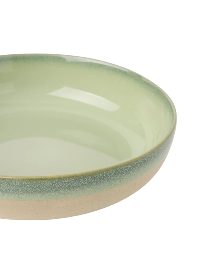 Chadwick Wiped Edge Shallow Bowl Large - Olive
