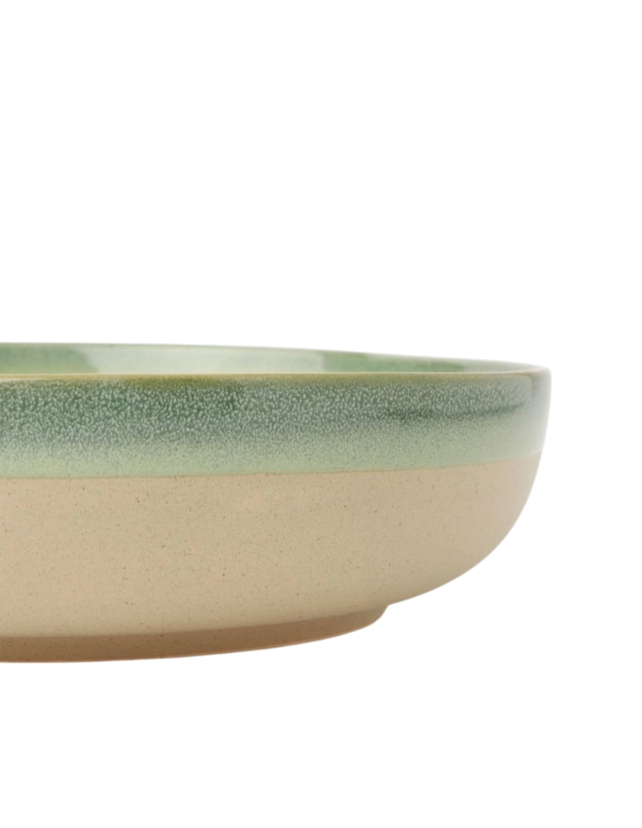 Chadwick Wiped Edge Shallow Bowl Large - Olive