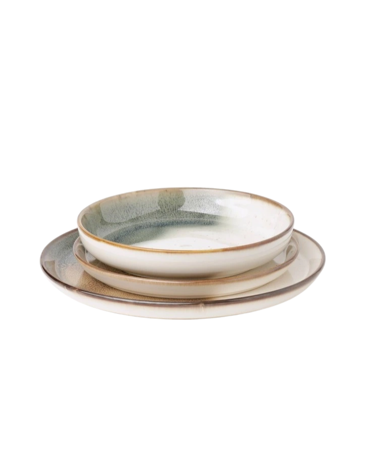 Chadwick Poured Speckle 12pc Dinner Set - Olive