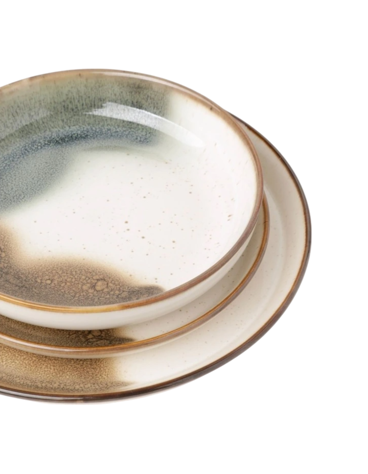 Chadwick Poured Speckle 12pc Dinner Set - Olive