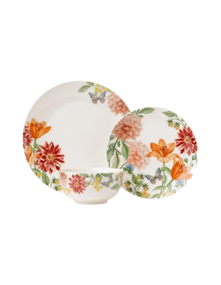Botanical 12pc Dinner Set in Multicolour