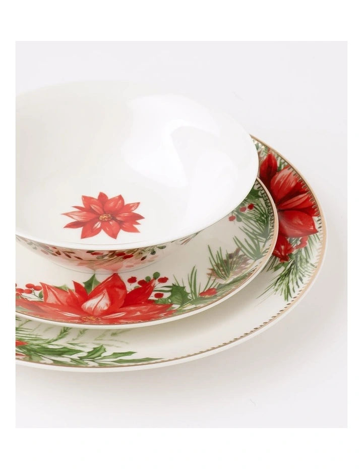 Poinsettia Christmas Dinnerset