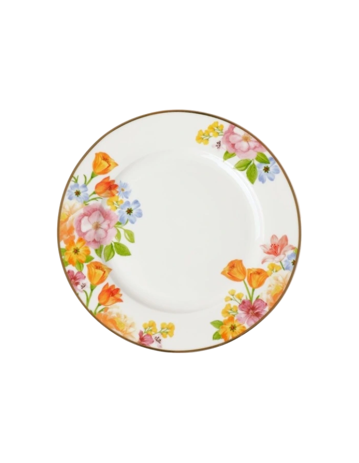 Maisie Floral Cake Plate Set of 2 in Multicolour