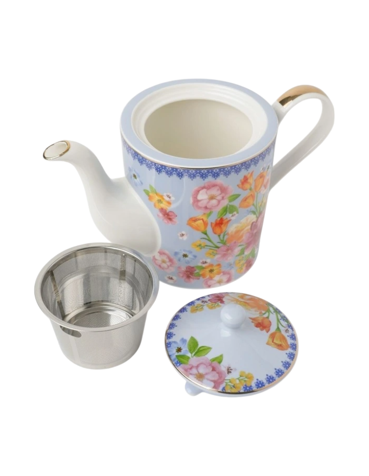 Maisie Floral Teapot with Strainer in Multicolour