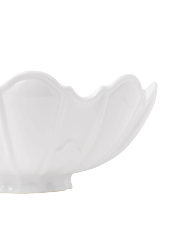 Forde Ceramic Petal Bowl in White