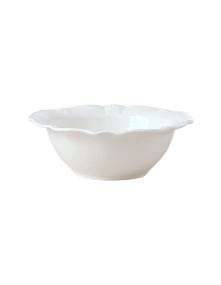 Bella Scalloped Soup Bowl in White