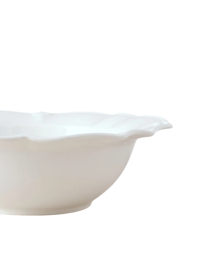 Bella Scalloped Small Serving Bowl in White