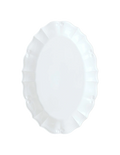 Bella Scalloped Oval Platter Large in White