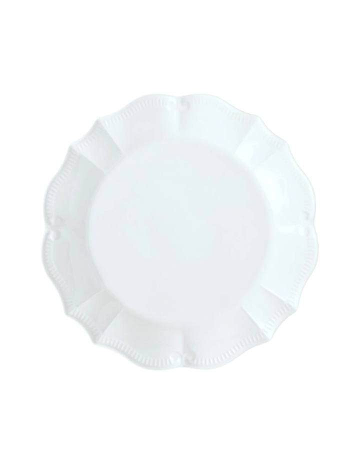 Bella Scalloped Round Platter in White