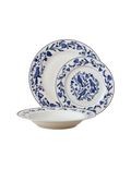 Everly 12pc Dinner Set in Blue/White