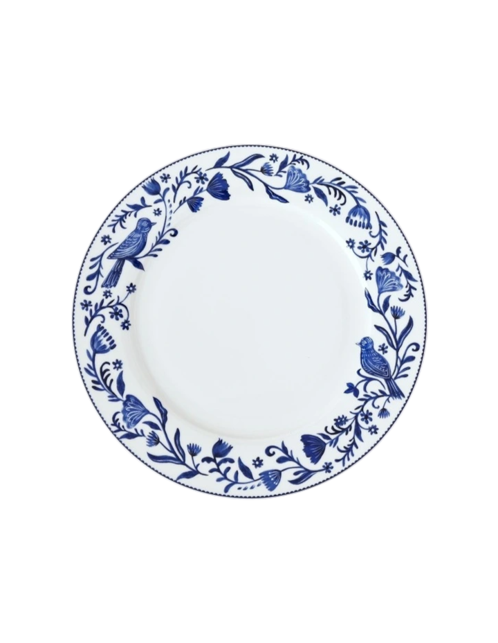 Everly 12pc Dinner Set in Blue/White
