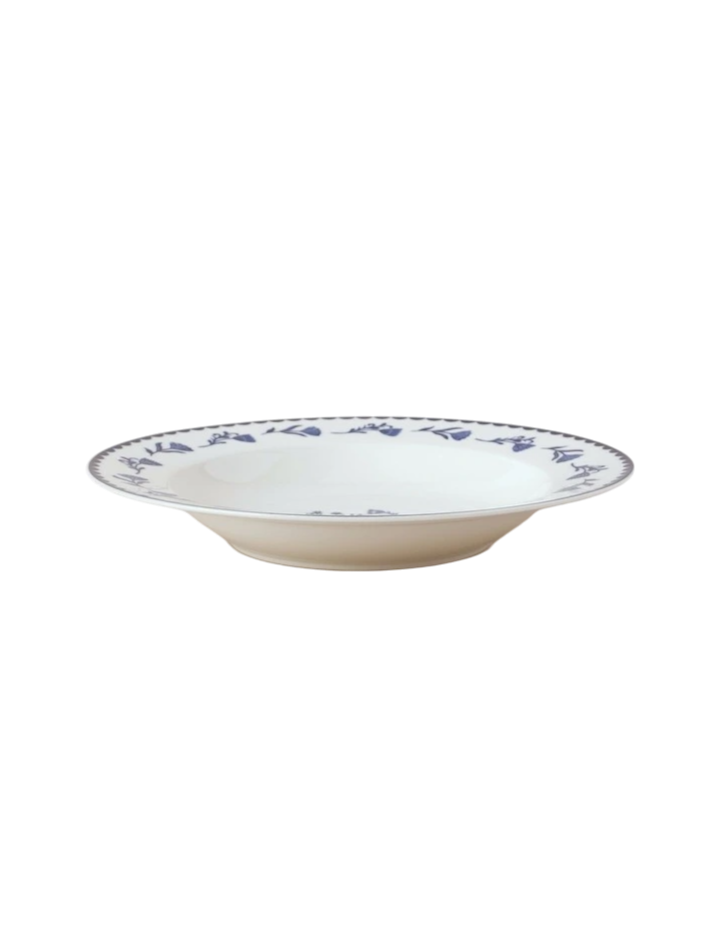 Everly 12pc Dinner Set in Blue/White