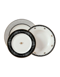 Honey Bee 12pc Dinner Set in Black/Gold