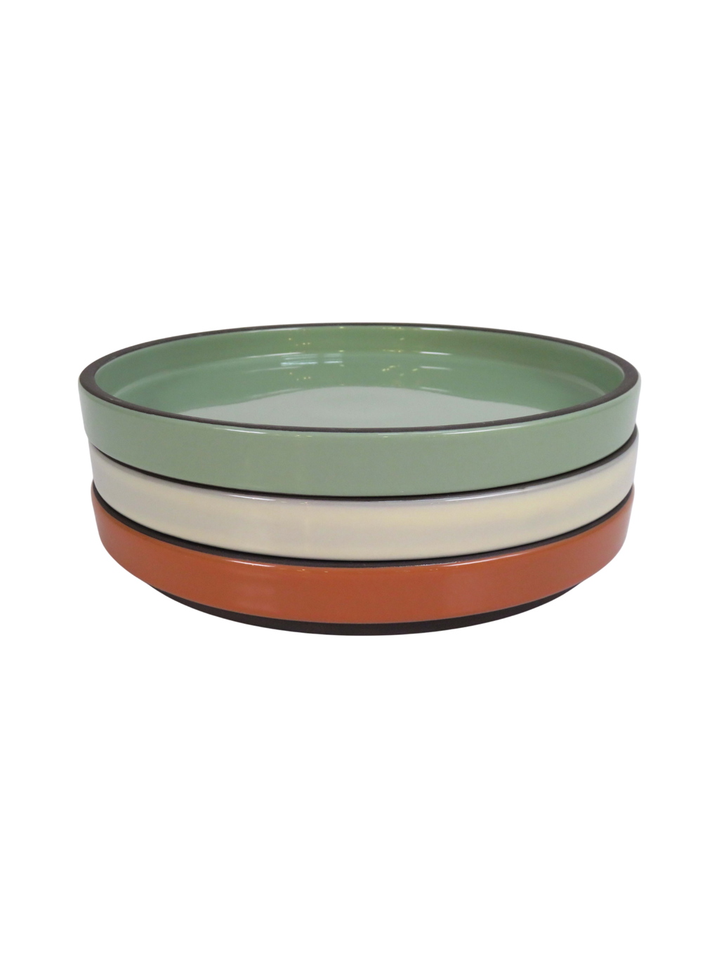 Stackable Solid Glaze Dinner Plate