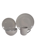 Grey 4 Piece Dinnerware Set