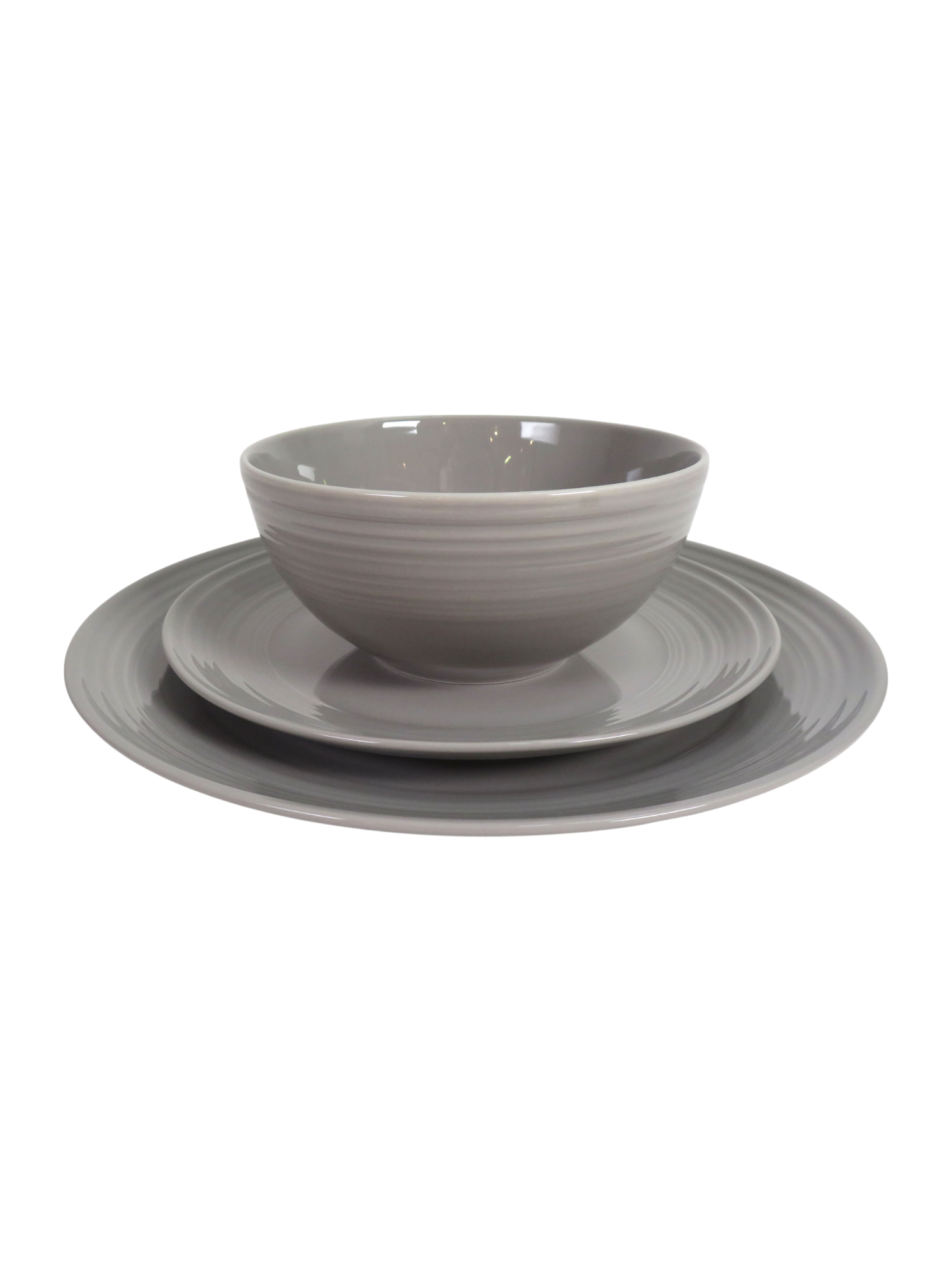 Grey 4 Piece Dinnerware Set