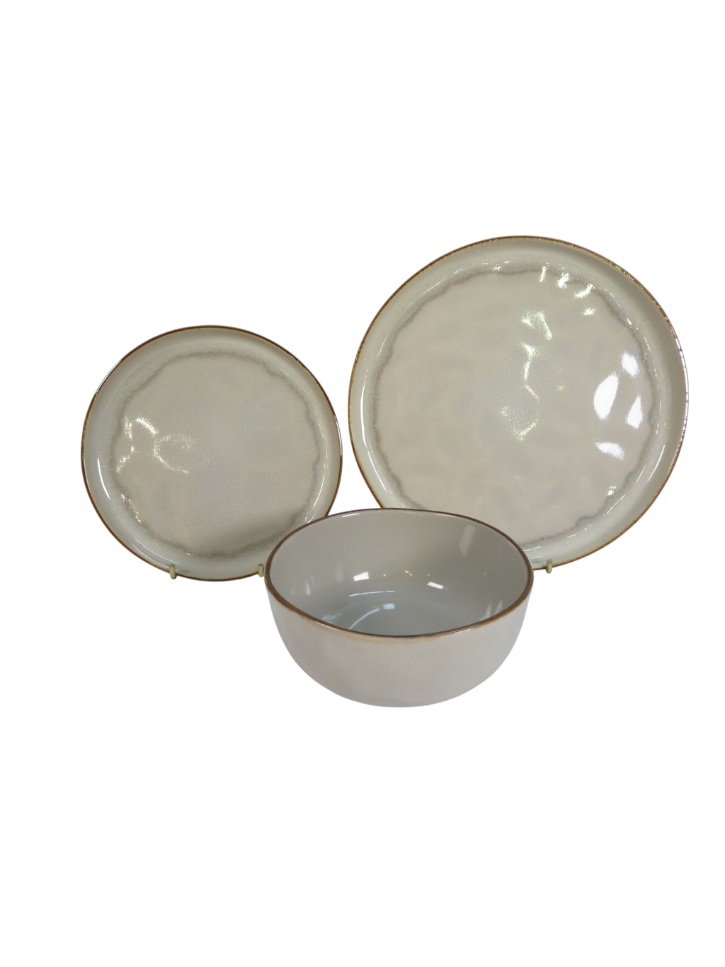 3 Piece Ripple Dinnerware Set