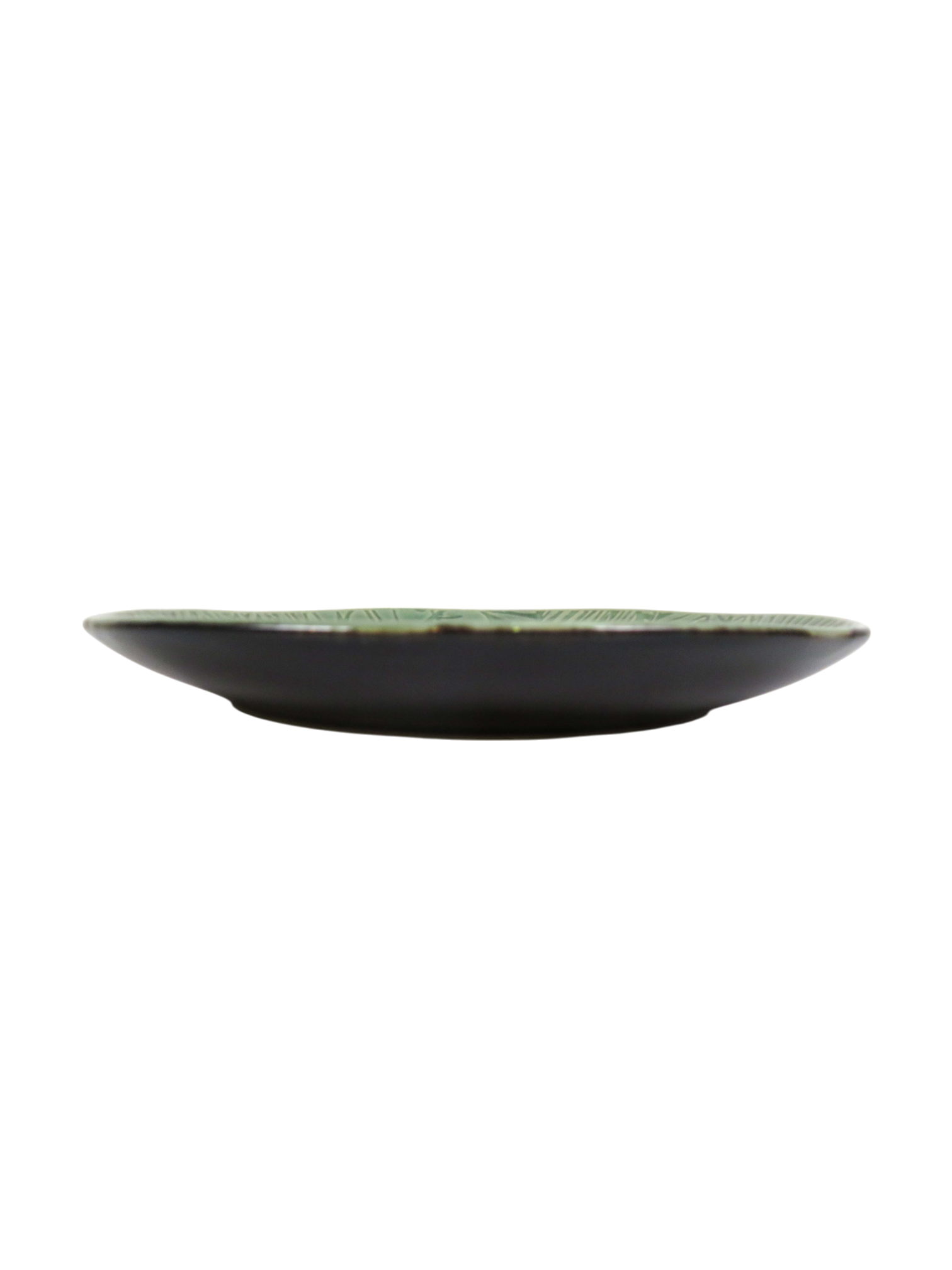 Embossed Palm Leaf Side Plate - Olive