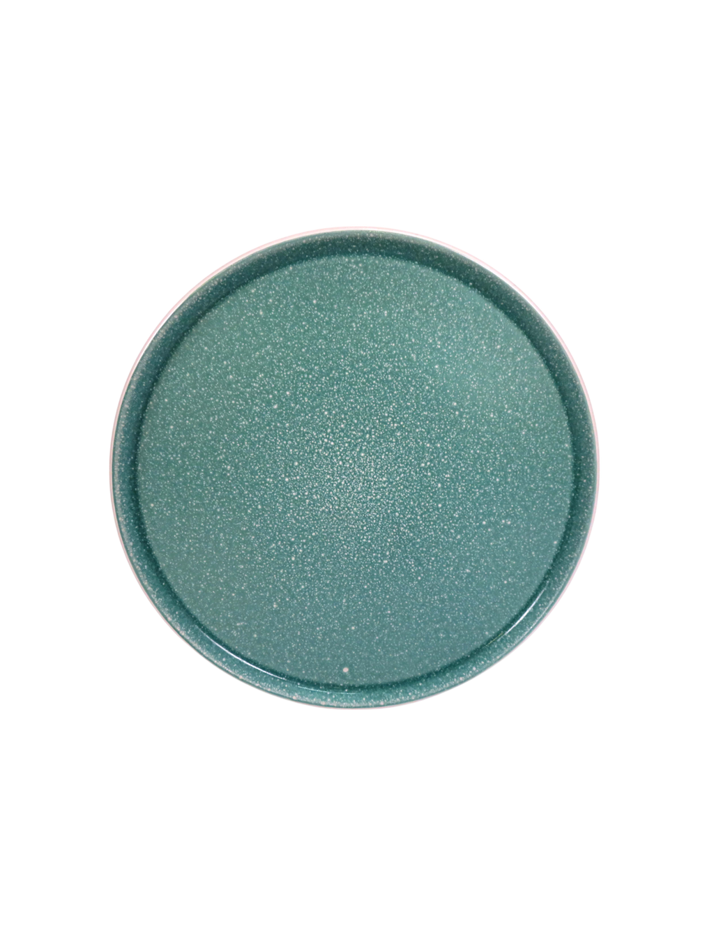 Two-Toned Reacr=tive Glaze Dinner Plate - Aqua