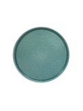 Two-Toned Reacr=tive Glaze Dinner Plate - Aqua
