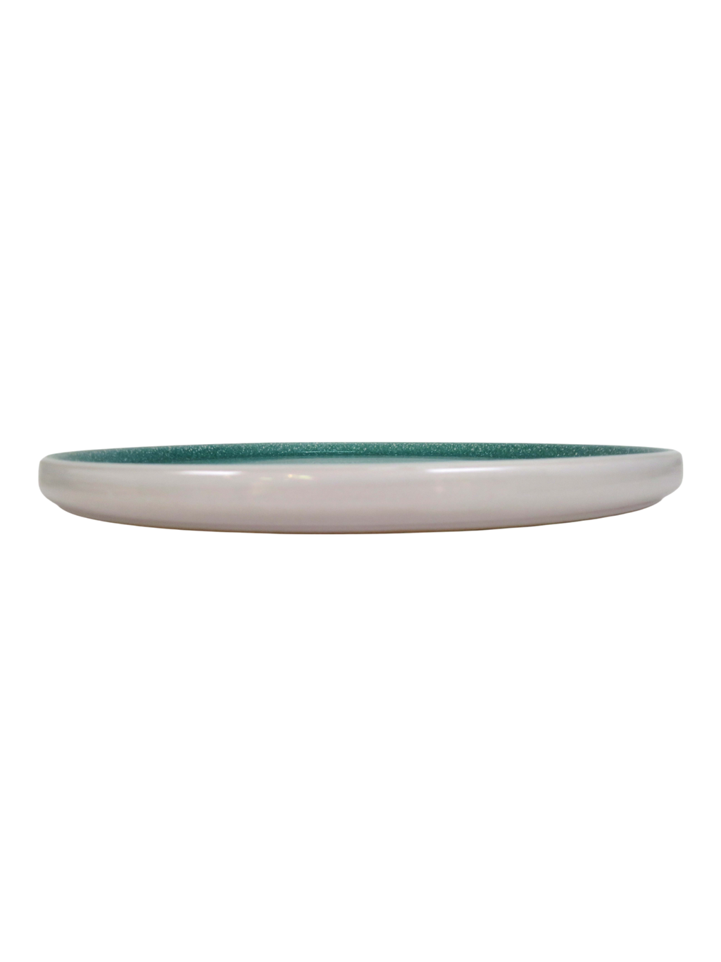 Two-Toned Reacr=tive Glaze Dinner Plate - Aqua