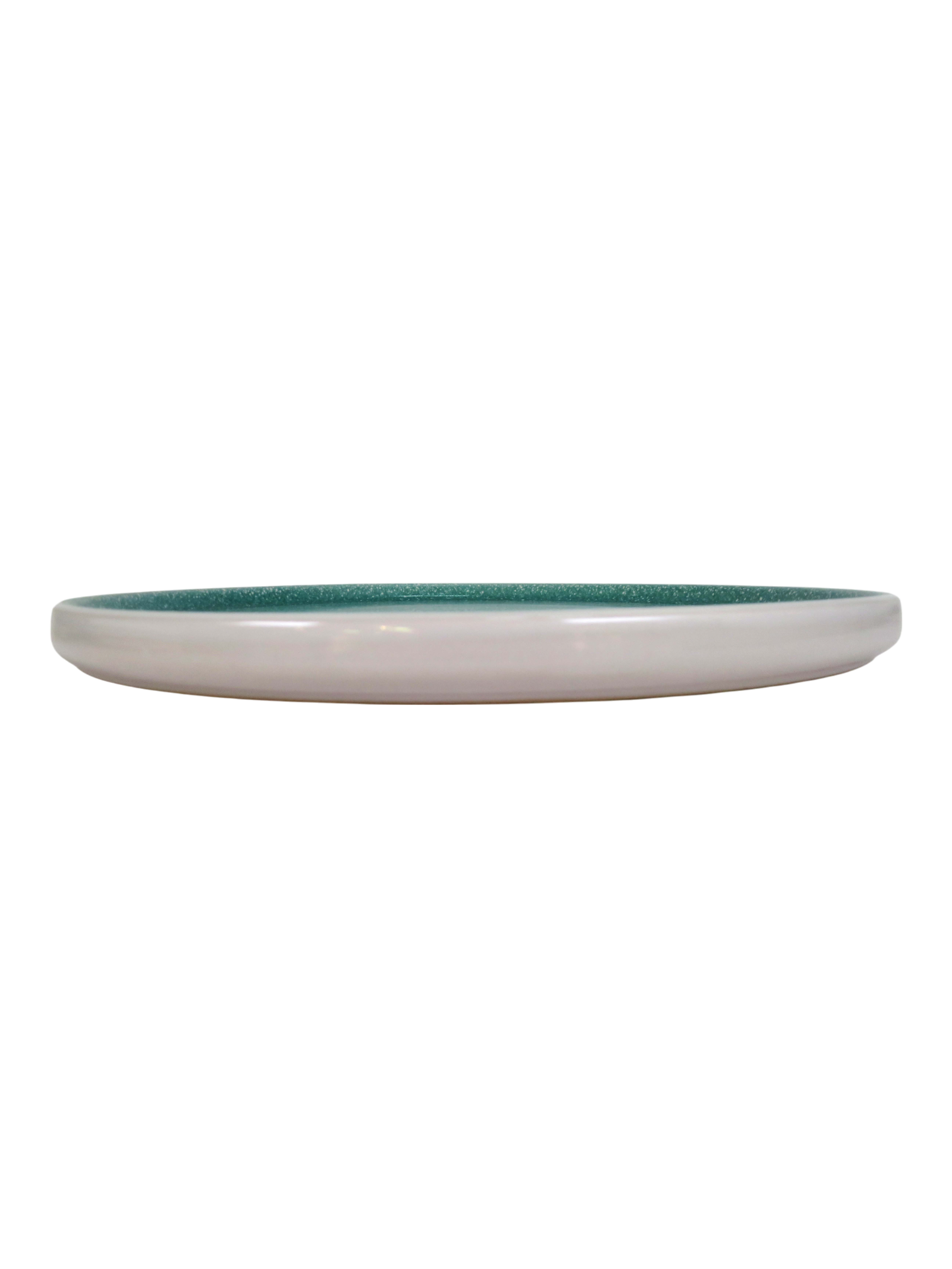 Two-Toned Reacr=tive Glaze Dinner Plate - Aqua