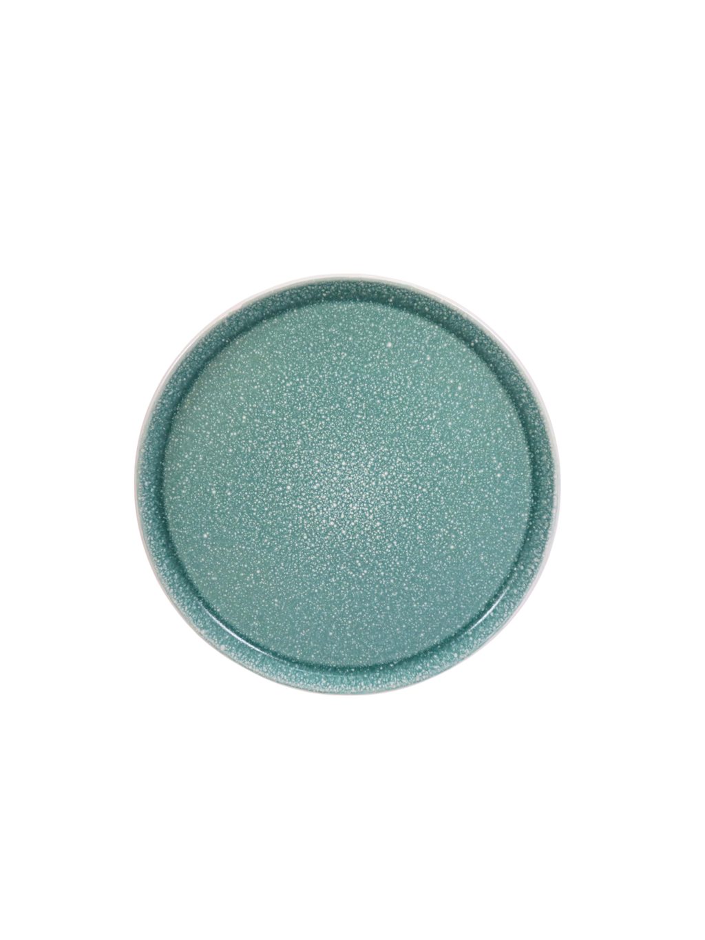 Two-Toned Reactive Glaze Side Plate - Aqua