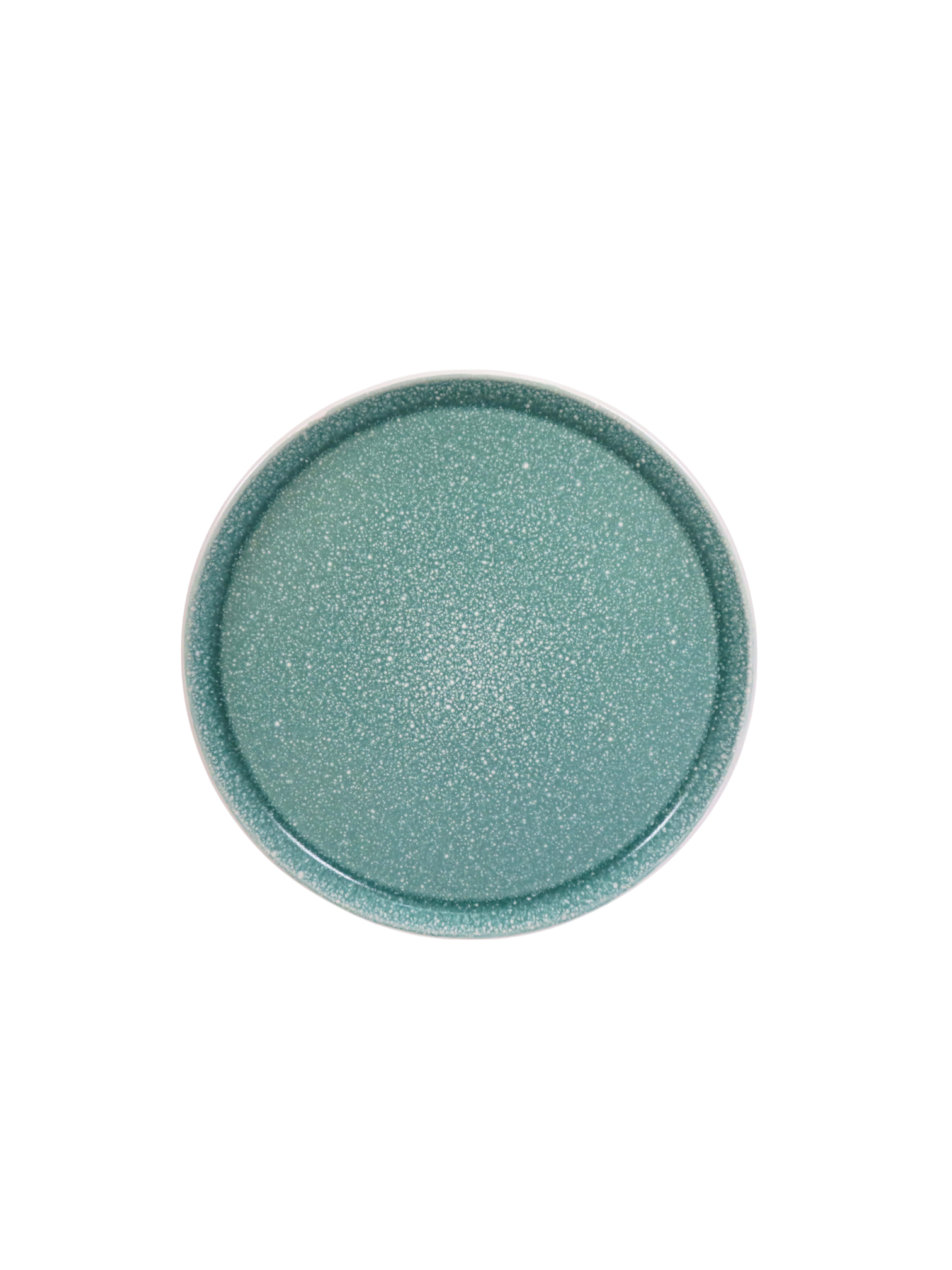 Two-Toned Reactive Glaze Side Plate - Aqua