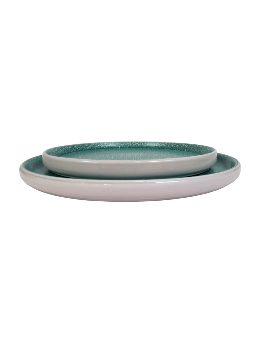 Two-Toned Reactive Glaze Side Plate - Aqua