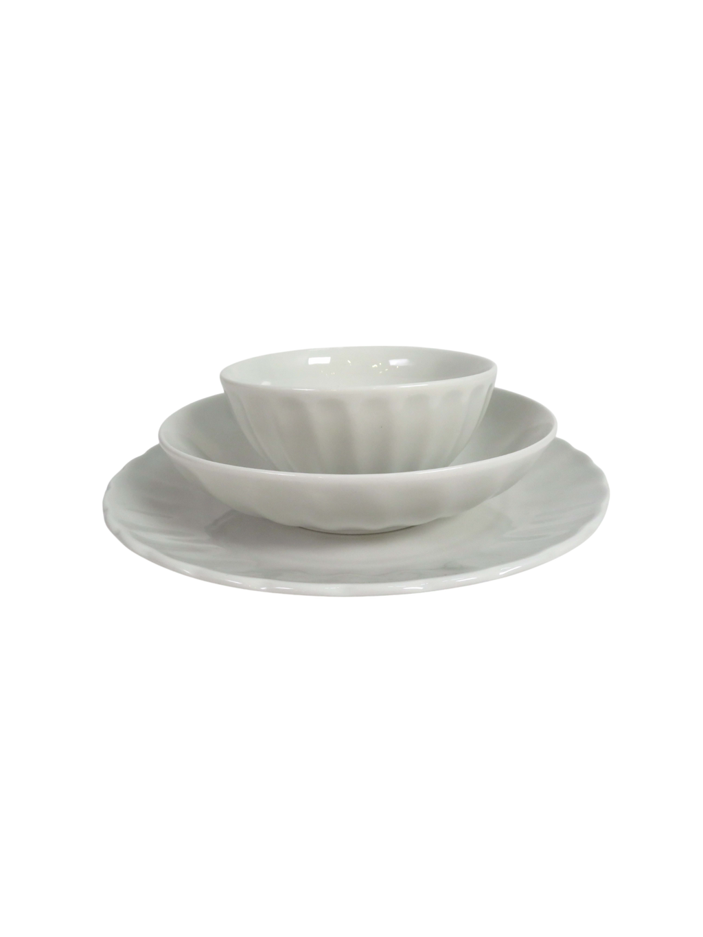 Ivory Scalloped Dinnerware Set
