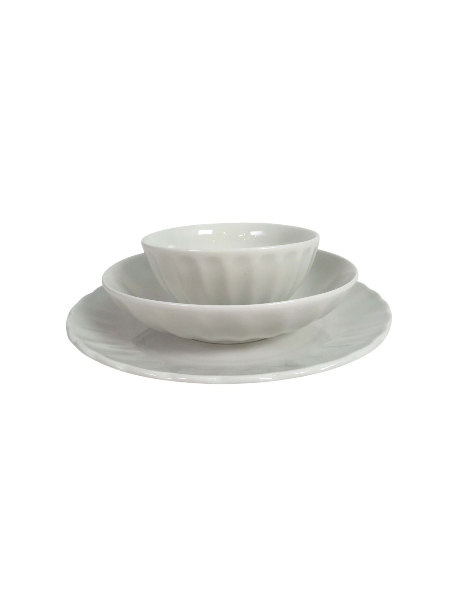 Ivory Scalloped Dinnerware Set