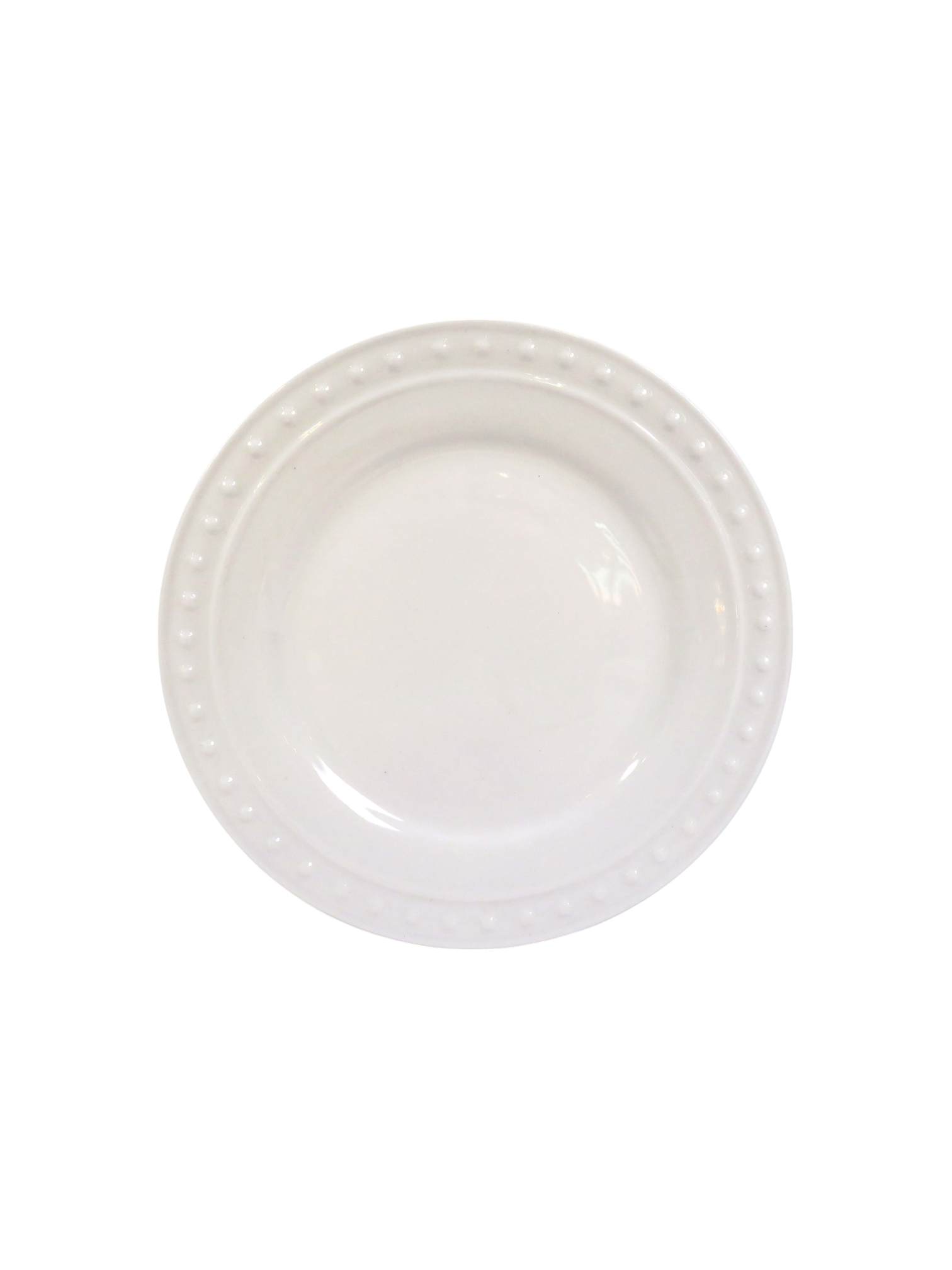 Dotted Edge Ivory Plate