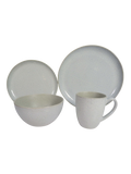 Reactive Glaze 4 Piece Dinner Set in Grey