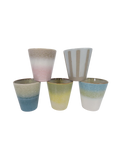 Reactive Glaze Set of 5 Pastel Cups