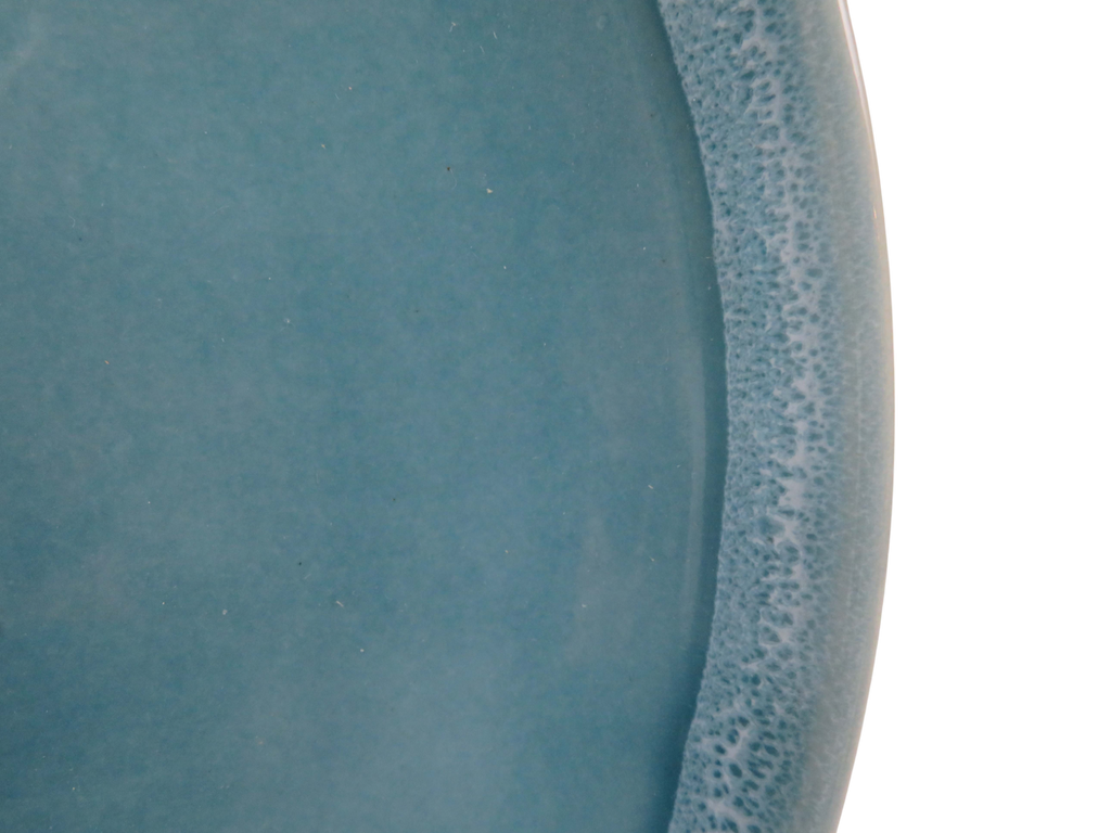 Wiped Edge Reactive Glaze Dinner Set - Blue