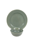 Flat Scallop Rim Dinner Set - Sage
