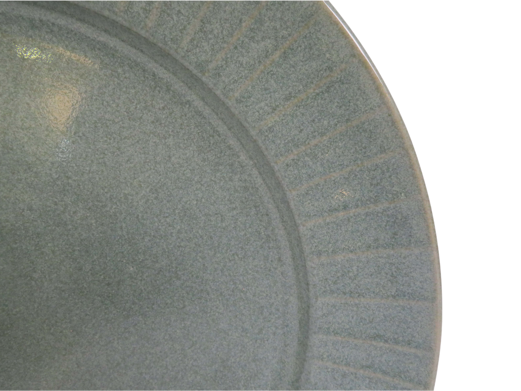Flat Scallop Rim Dinner Set - Sage