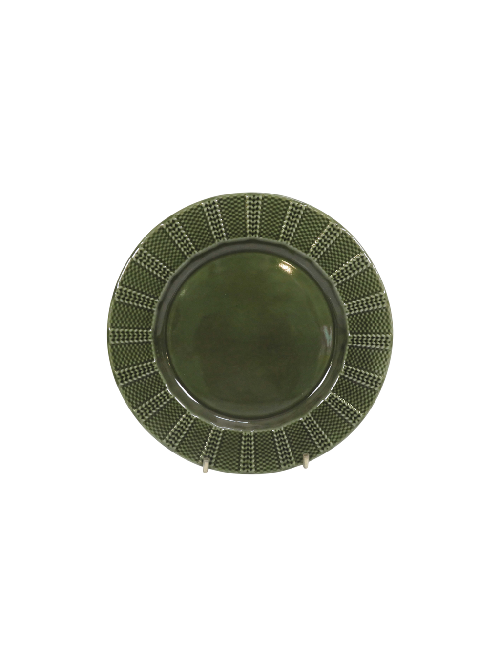 Basketweave Side Plate - Olive