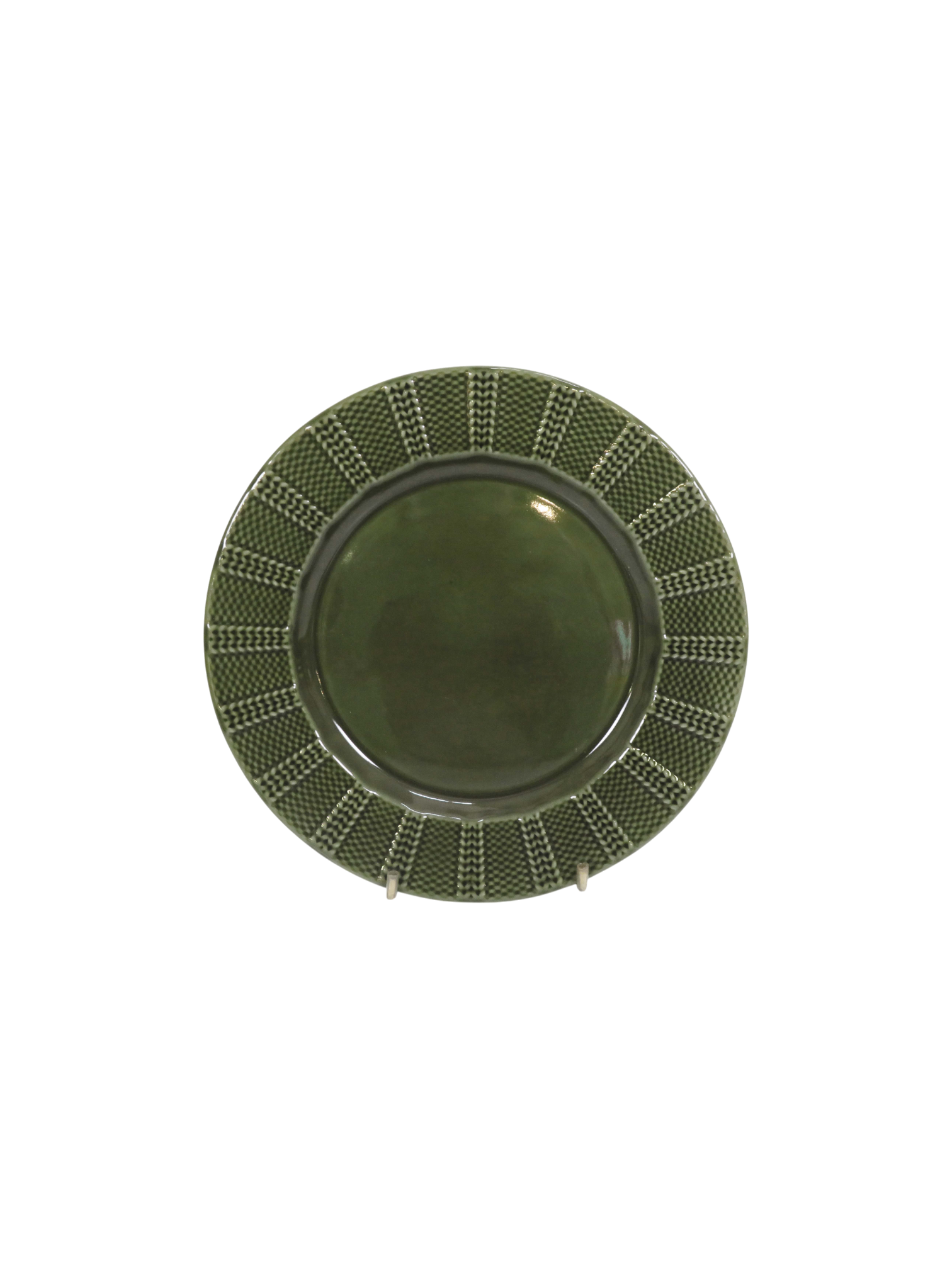 Basketweave Side Plate - Olive