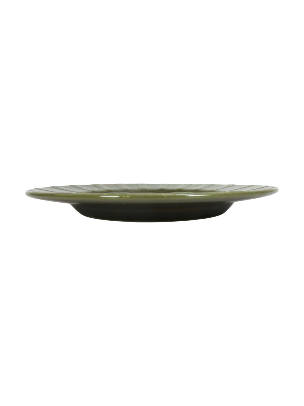 Basketweave Side Plate - Olive