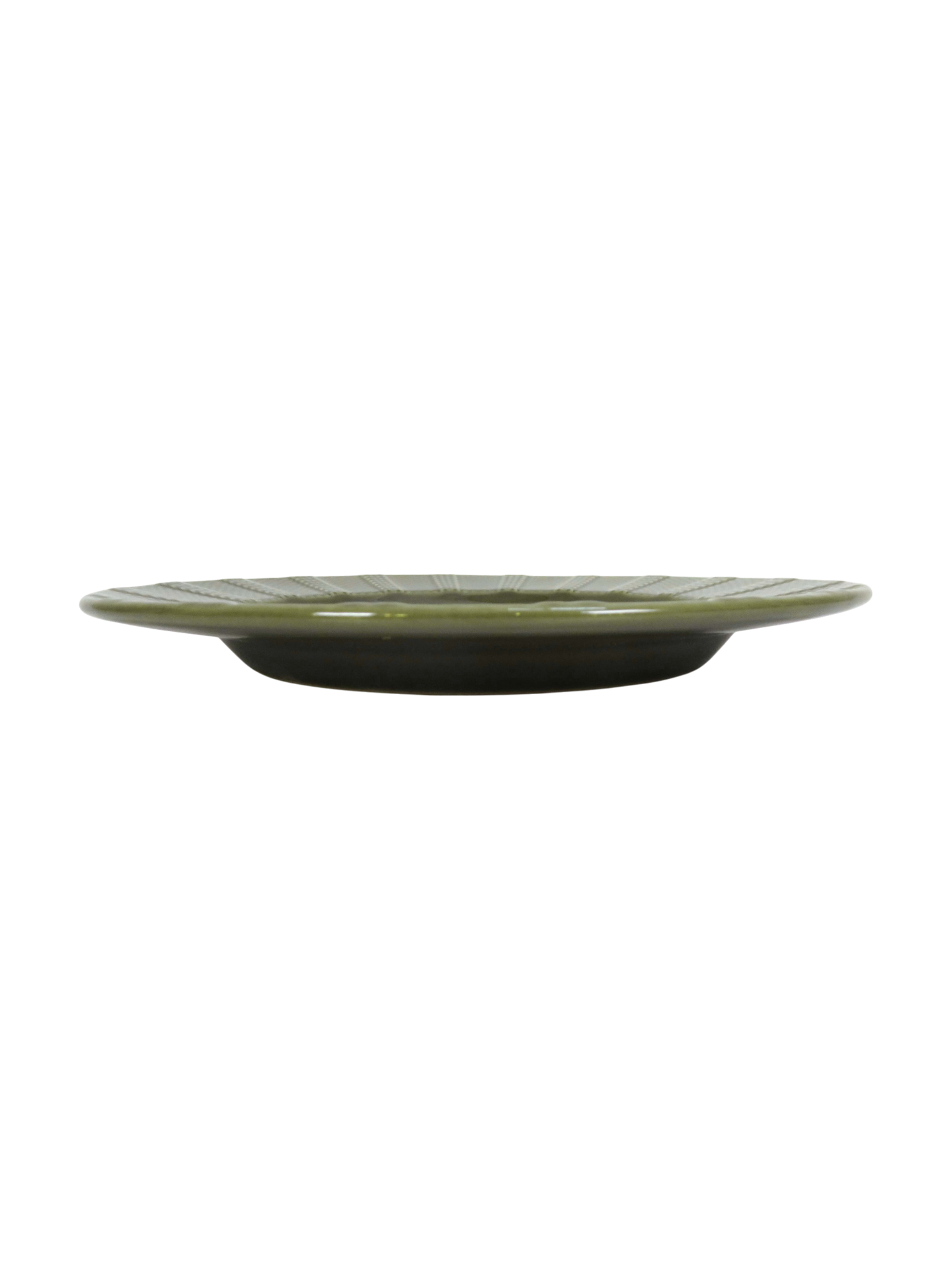 Basketweave Side Plate - Olive