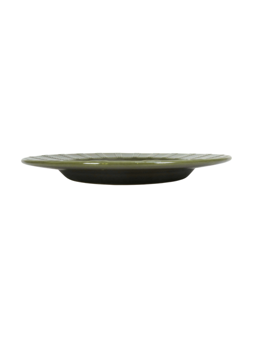 Basketweave Side Plate - Olive