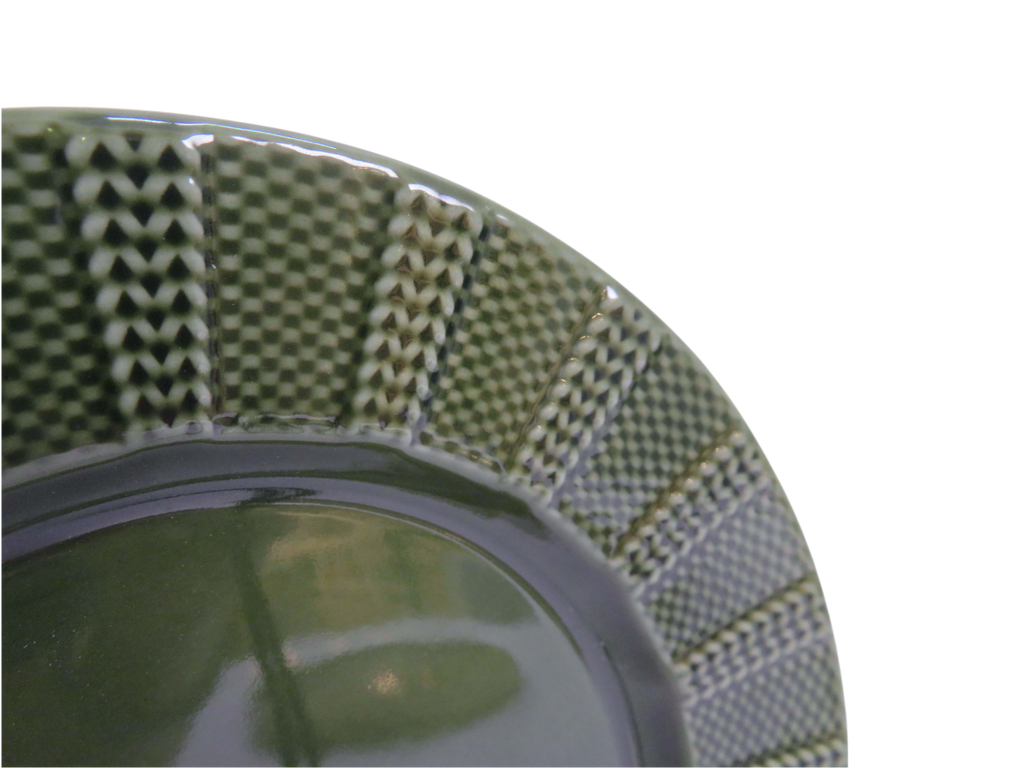 Basketweave Side Plate - Olive