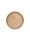 Ribbed Edge Reactive Glaze Dinner Plate - Sienna