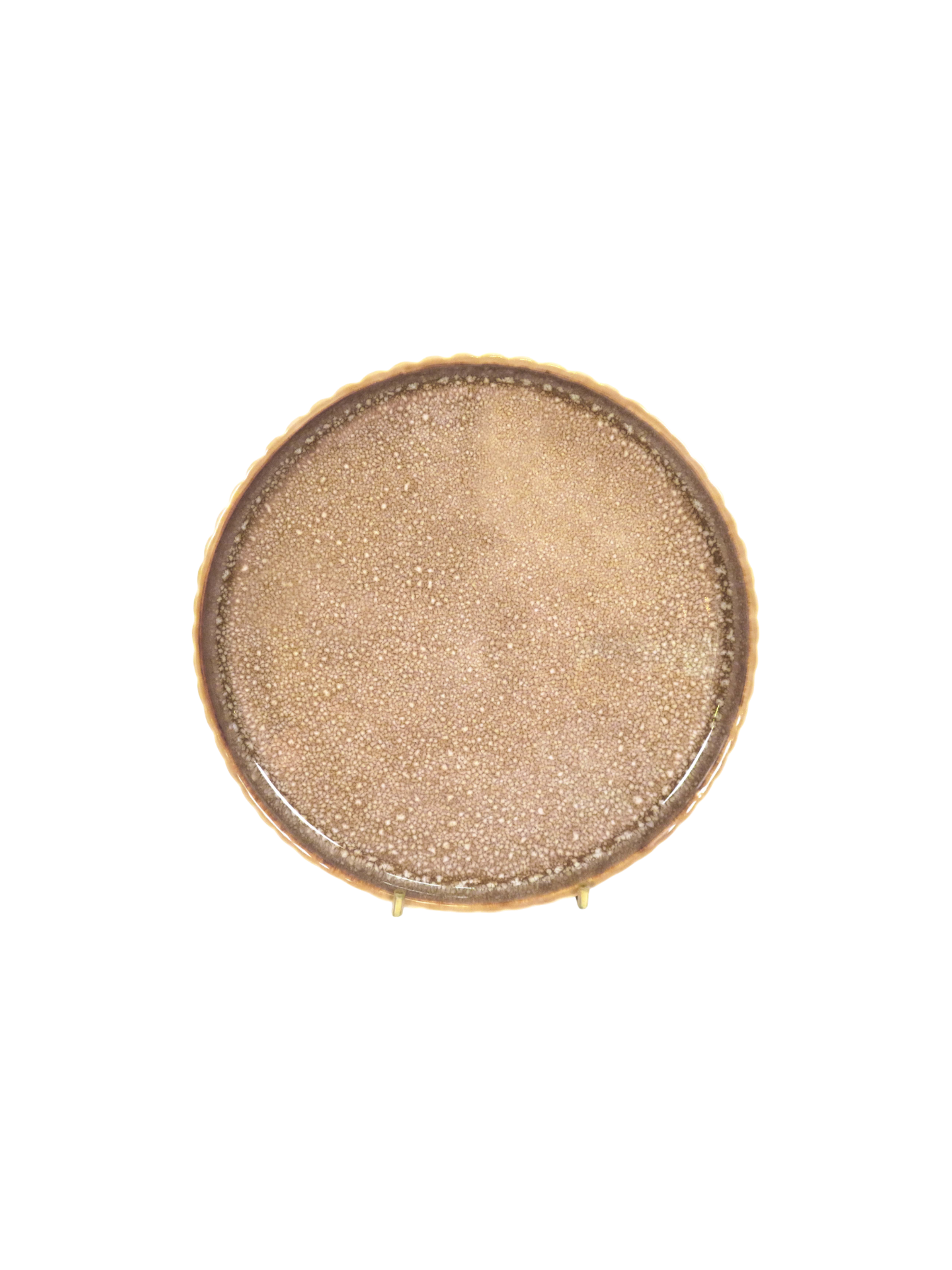 Ribbed Edge Reactive Glaze Dinner Plate - Sienna