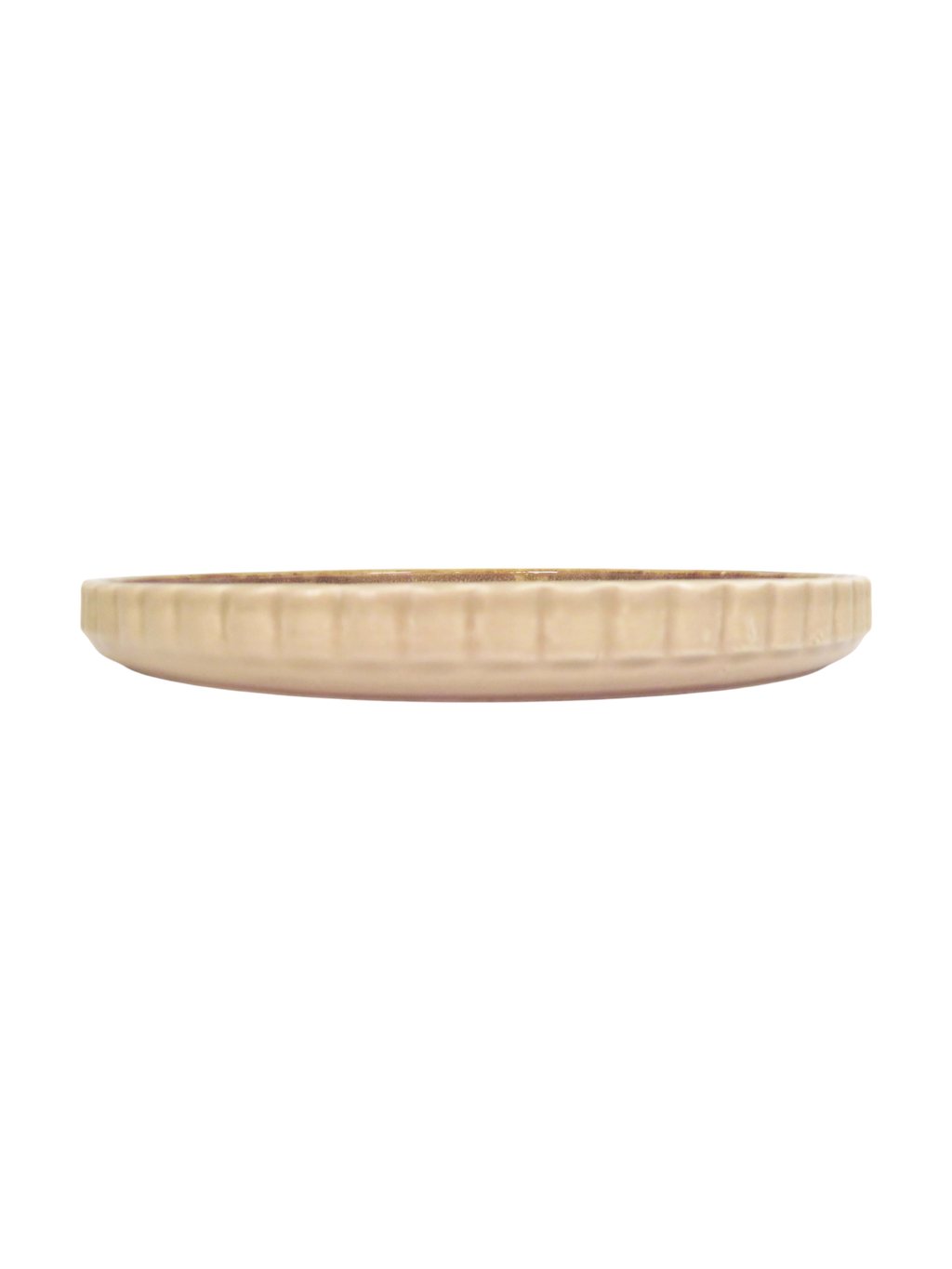 Ribbed Edge Reactive Glaze Dinner Plate - Sienna